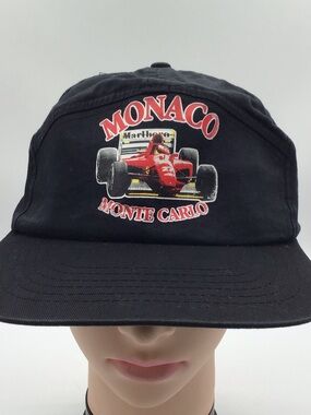 Vintage Monaco Monte Carlo F1 Racing Snapback Hat Formula 1 Graphic Cap